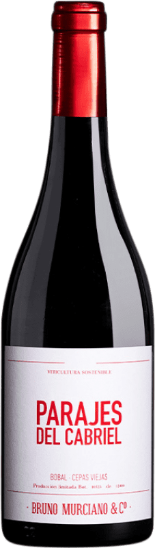 9,95 € Spedizione Gratuita | Vino rosso Murciano & Sampedro Parajes del Cabriel D.O. Utiel-Requena Spagna Bobal Bottiglia 75 cl