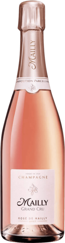 73,95 € Бесплатная доставка | Розовое игристое вино Mailly Grand Cru Brut — брют Rosé — Розе A.O.C. Champagne шампанское Франция Pinot Noir — Пино Нуар, Chardonnay — Шардоне 75 cl