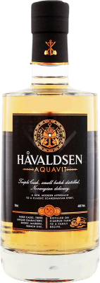 49,95 € Spedizione Gratuita | Gin Kimerud Farm Gin Havaldsen Aquavit Triple Cask Gin Svezia Bottiglia 70 cl