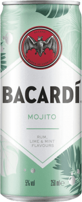 36,95 € Spedizione Gratuita | Scatola da 12 unità Mixer Bacardí Cocktail Bahamas Lattina 25 cl Mojito