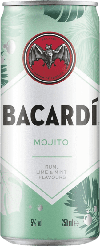 23,95 € Free Shipping | 12 units box Soft Drinks & Mixers Bacardí Mojito Cocktail Bahamas Can 25 cl