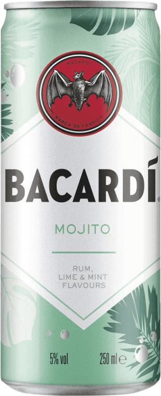 46,95 € Free Shipping | 12 units box Mixer Bacardí Cocktail Bahamas Can 25 cl Mojito