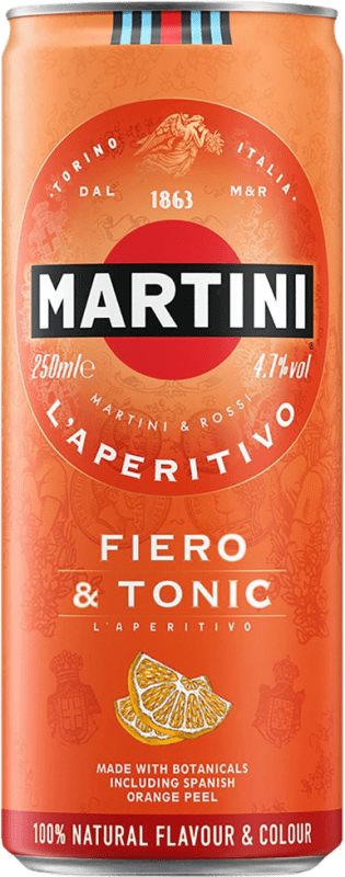 41,95 € Бесплатная доставка | Напитки и миксеры Martini Fiero & Tonic Cocktail Алюминиевая банка 25 cl