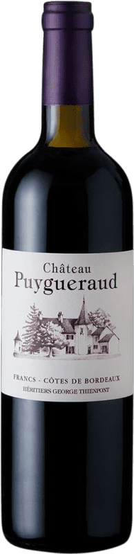 32,95 € Envío gratis | Vino tinto Château Puygueraud A.O.C. Côtes de Bordeaux Burdeos Francia Merlot, Cabernet Franc, Malbec Botella 75 cl