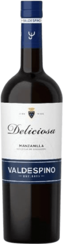 16,95 € Kostenloser Versand | Verstärkter Wein Valdespino Deliciosa D.O. Manzanilla-Sanlúcar de Barrameda Andalusien Spanien Palomino Fino Flasche 75 cl