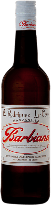 10,95 € Бесплатная доставка | Крепленое вино Delgado Zuleta Barbiana D.O. Manzanilla-Sanlúcar de Barrameda Андалусия Испания Palomino Fino бутылка 75 cl