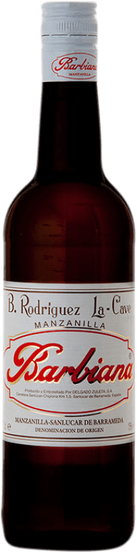 10,95 € Envio grátis | Vinho fortificado Delgado Zuleta Barbiana D.O. Manzanilla-Sanlúcar de Barrameda Andaluzia Espanha Palomino Fino Garrafa 75 cl