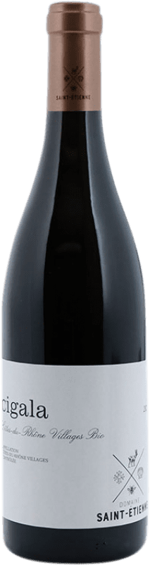 17,95 € Envío gratis | Vino tinto Saint Etienne Cigala A.O.C. Côtes du Rhône Rhône Francia Syrah, Garnacha Tintorera Botella 75 cl