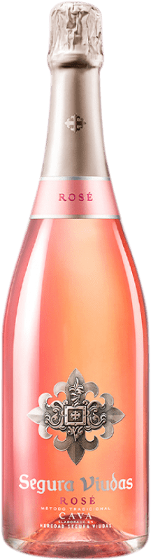 8,95 € Envio grátis | Espumante rosé Segura Viudas Rosé Brut D.O. Cava Catalunha Espanha Grenache Tintorera, Pinot Preto, Trepat Garrafa 75 cl