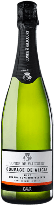 15,95 € Spedizione Gratuita | Spumante bianco Conde de Valicourt Coupage de Alicia Brut Nature Gran Riserva D.O. Cava Catalogna Spagna Bottiglia 75 cl