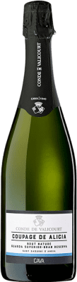 14,95 € Envío gratis | Espumoso Blanco Conde de Valicourt Alicia Brut Nature Coupage Gran Reserva D.O. Cava Cataluña España 75 cl