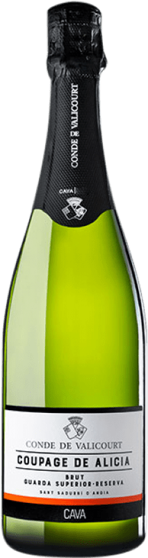 15,95 € Spedizione Gratuita | Spumante bianco Conde de Valicourt Coupage de Alicia Brut Nature Gran Riserva D.O. Cava Catalogna Spagna Bottiglia 75 cl