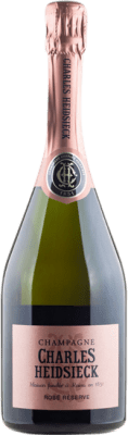 66,95 € Envío gratis | Espumoso rosado Charles Heidsieck Rosé Reserva A.O.C. Champagne Champagne Francia Pinot Negro, Chardonnay, Pinot Meunier Botella 75 cl