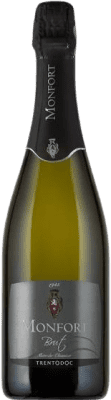 18,95 € Envío gratis | Espumoso blanco Monfort Brut D.O.C. Trento Trentino Italia Chardonnay Botella 75 cl