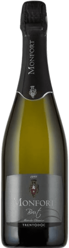 19,95 € Envío gratis | Espumoso blanco Monfort Brut D.O.C. Trento Trentino Italia Chardonnay Botella 75 cl