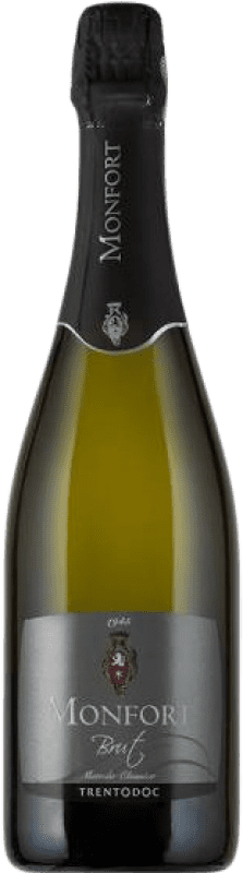 19,95 € Envoi gratuit | Vin Mousseux Blanc Monfort Brut D.O.C. Trento Trentin Italie Chardonnay Bouteille 75 cl