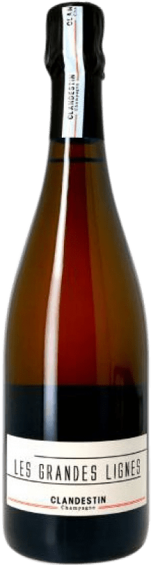 67,95 € Envoi gratuit | Vin Mousseux Blanc Benoït Dossot Clandestin Les Grandes Lignes Brut Nature A.O.C. Champagne Champagne France Chardonnay Eco — Biologique Bouteille 75 cl