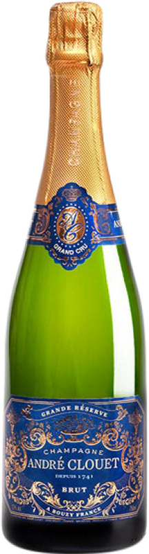 339,95 € Kostenloser Versand | Weißer Sekt André Clouet Grand Cru Große Reserve A.O.C. Champagne Champagner Frankreich Spätburgunder Jeroboam-Doppelmagnum Flasche 3 L