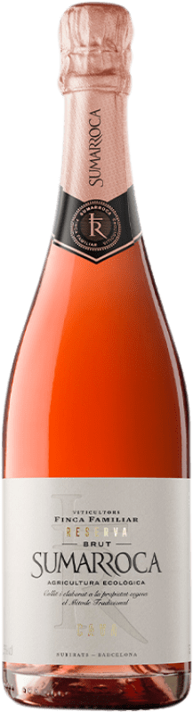 12,95 € Free Shipping | Rosé Sparkling Wine Sumarroca Brut Rosé D.O. Cava Catalonia Spain Pinot Noir Bottle 75 cl