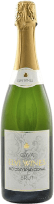 17,95 € Free Shipping | White sparkling Elvi Kosher D.O. Cava Catalonia Spain Bottle 75 cl