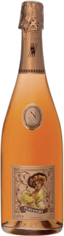 11,95 € 免费送货 | 玫瑰气泡酒 Naveran Vintage Rosat 香槟 D.O. Cava 加泰罗尼亚 西班牙 Pinot Black 瓶子 75 cl