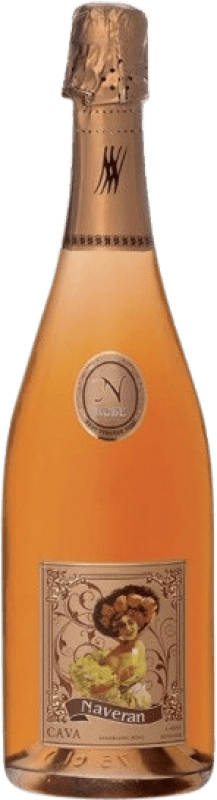 12,95 € Free Shipping | Rosé Sparkling Wine Naveran Brut Vintage D.O. Cava Catalonia Spain Pinot Noir Bottle 75 cl
