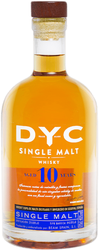26,95 € Kostenloser Versand | Single Malt Whisky DYC Spanien 10 Jahre 70 cl