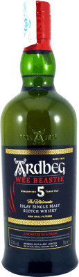 69,95 € Kostenloser Versand | Whiskey Single Malt Ardbeg Wee Beastie Schottland Großbritannien 5 Jahre Flasche 70 cl