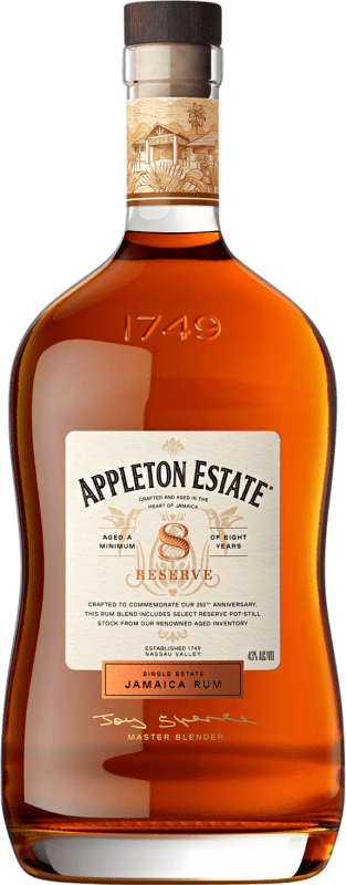 28,95 € 免费送货 | 朗姆酒 Appleton Estate 预订 牙买加 8 岁 瓶子 70 cl