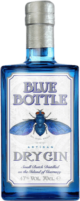 Genever Gin Three Fingers Blue Bottle Blue — Edição Azul, Artesanal 70 cl