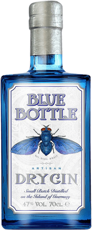 46,95 € Spedizione Gratuita | Gin Three Fingers Blue Bottle Dry Gin Regno Unito Bottiglia 70 cl