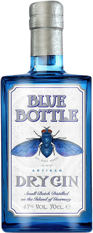 34,95 € 送料無料 | ジン Three Fingers Blue Bottle Blue — ブルーエディション, Artesanal — 手作り イギリス 70 cl