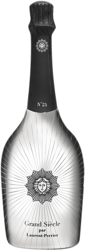 343,95 € 送料無料 | 白スパークリングワイン Laurent Perrier Grand Siècle N25 Chaqueta Metálica A.O.C. Champagne シャンパン フランス Pinot Black, Chardonnay ボトル 75 cl
