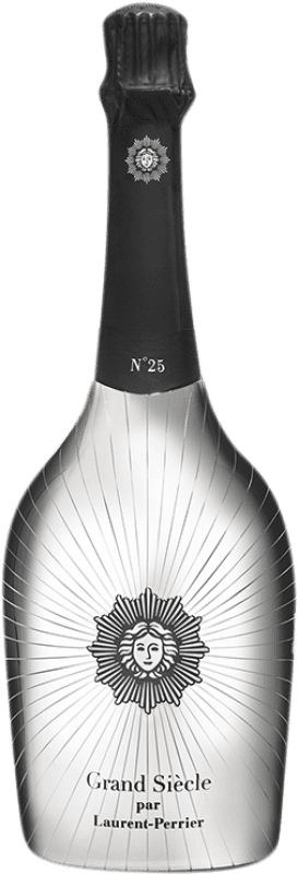 343,95 € Kostenloser Versand | Weißer Sekt Laurent Perrier Grand Siècle N25 Chaqueta Metálica A.O.C. Champagne Champagner Frankreich Spätburgunder, Chardonnay Flasche 75 cl