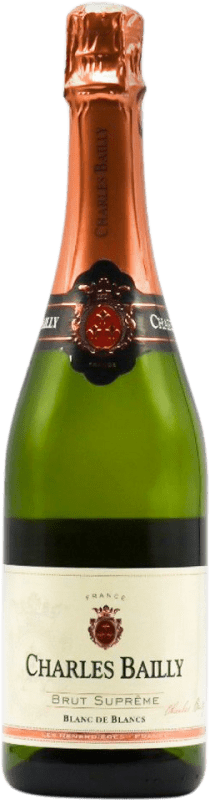 6,95 € Spedizione Gratuita | Spumante bianco Charles Bailly Blanc de Blancs A.O.C. Nuits-Saint-Georges Borgogna Francia Chardonnay Bottiglia 75 cl