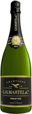 129,95 € 送料無料 | 白スパークリングワイン G.H. Martel Prestige Brut A.O.C. Champagne シャンパン フランス Pinot Black, Chardonnay, Pinot Meunier マグナムボトル 1,5 L