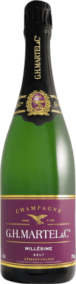 69,95 € Kostenloser Versand | Weißer Sekt G.H. Martel Brut — Herb Millésimé A.O.C. Champagne Champagner Frankreich Pinot Noir — Spätburgunder, Chardonnay, Pinot Meunier — Schwarzriesling Flasche 75 cl