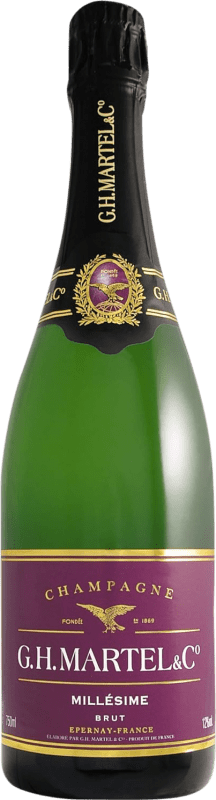 69,95 € Kostenloser Versand | Weißer Sekt G.H. Martel Millésimé Brut A.O.C. Champagne Champagner Frankreich Spätburgunder, Chardonnay, Pinot Meunier Flasche 75 cl