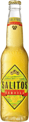 54,95 € Envio grátis | Caixa de 24 unidades Cerveja Salitos Tequila México Garrafa Terço 33 cl