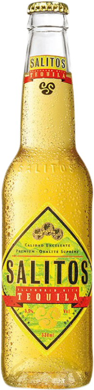 61,95 € 免费送货 | 盒装24个 啤酒 Salitos Tequila 墨西哥 三分之一升瓶 33 cl