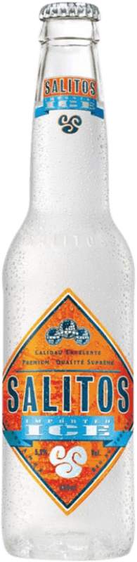 61,95 € Spedizione Gratuita | Scatola da 24 unità Birra Salitos Ice Messico Bottiglia Terzo 33 cl