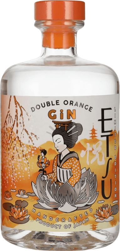 55,95 € Envío gratis | Ginebra Asahikawa Etsu Double Orange Japón Botella 70 cl