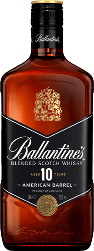 27,95 € Free Shipping | Whisky Blended Ballantine's American Barrel Scotland United Kingdom 10 Years Bottle 70 cl