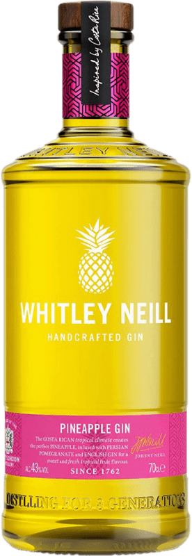 32,95 € Envio grátis | Genever Gin Whitley Neill Reino Unido 70 cl Pineapple — Ananás