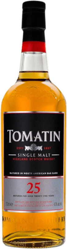 431,95 € Free Shipping | Whisky Single Malt Tomatin Scotland United Kingdom 25 Years Bottle 70 cl