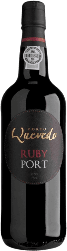 9,95 € Бесплатная доставка | Крепленое вино Quevedo Ruby Port I.G. Porto порто Португалия Touriga Franca, Touriga Nacional, Tinta Roriz, Tinta Barroca бутылка 75 cl