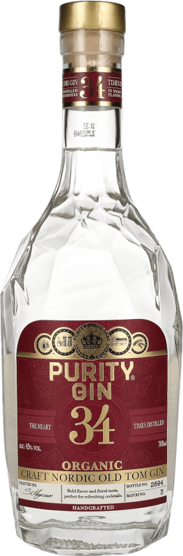 34,95 € Kostenloser Versand | Gin Purity Craft Nordic Dry Gin Organic 34 Schweden Flasche 70 cl