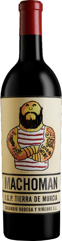 265,95 € Kostenloser Versand | Rotwein Casa Rojo Macho Man D.O. Jumilla Region von Murcia Spanien Monastrell Spezialflasche 5 L