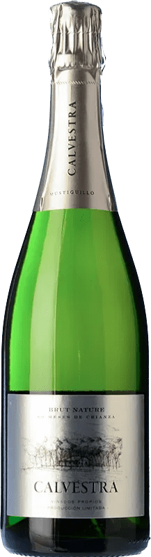29,95 € Free Shipping | White Sparkling Wine Mustiguillo Finca Calvestra Brut Nature Spain Chardonnay, Merseguera Bottle 75 cl