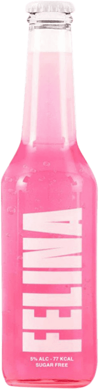 39,95 € 免费送货 | 盒装24个 饮料和搅拌机 Beremot Felina Drink Pink 西班牙 三分之一升瓶 33 cl